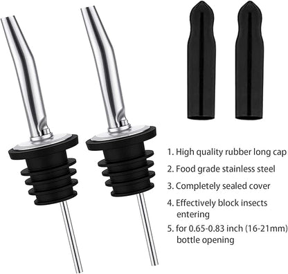 Pafusen 6 Pack Liquor Bottle Pourers, Liquor Pour Spout - Image 2