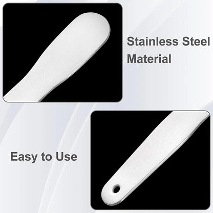 Pndeyo 3pcs Mini Stainless Steel Makeup Spatula, 3.35x0.69in Reusable Cosmetic - Image 3