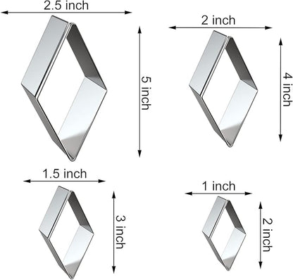 Rhombus Diamond Cookie Cutter Set - Image 2