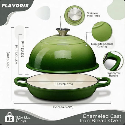 Cast Iron Bread Oven for Sourdough, 6Qt Bread Baking Pan - Image 2