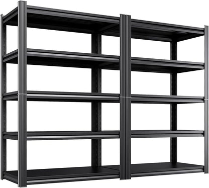 71" Hx35 Wx16 DMetal Garage Shelving 5 Tier Storage Shelves, Adjustable Heavy by Unknown