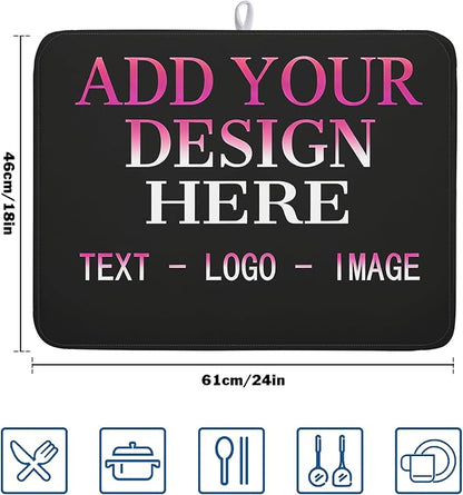 Custom Personalized Dish Drying Mat 18x24 Inch Customized Drying Mats - Image 2