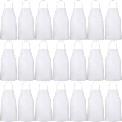 Foaincore Bib Aprons, Unisex Apron No Pocket Bulk Machine Washable Plain Aprons by Foaincore