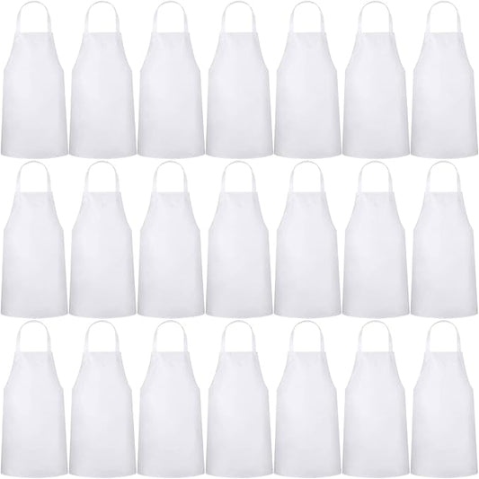 Foaincore Bib Aprons, Unisex Apron No Pocket Bulk Machine Washable Plain Aprons by Foaincore