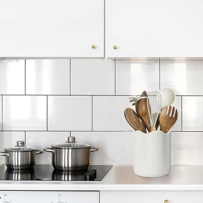Large Utensil Holder for Kitchen Counter, Ceramic Kitchen Utensil Crock - Image 3