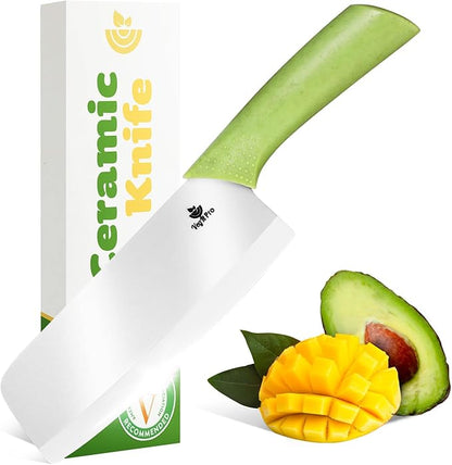 Durable Ceramic Knife for Chopping Vegetables & Fruits, 6” Non-Reactive and by VegItPro