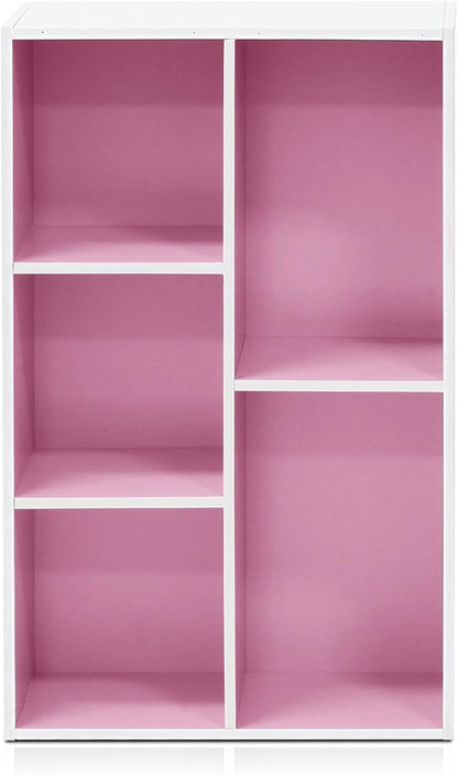 Furinno LUDER Book Shelf, 5-Cube Bookshelf, Reversible Bookcase, 9.4 x 19.5 x - Image 4