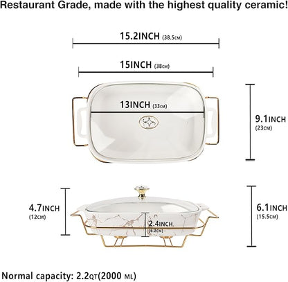13" x 9" Ceramic Casserole Dish - Image 2
