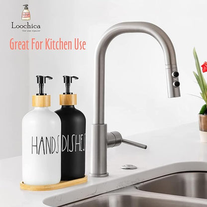 LOOCHICA 2 Pack Glass Soap Dispenser Set - Image 7