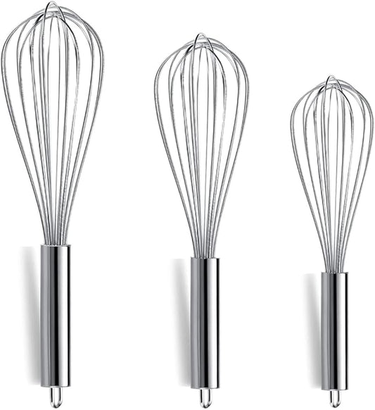Berglander Whisk Set Pack of 3, Stainless Steel Whisks by Berglander