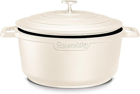 Large Dutch Oven Pot with Lid-7.5QT Cast Aluminum Oven Pot with Two Handles by INSETFY