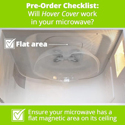 HOVER COVER Magnetic Splatter Cover, 12-Inch Clear BPA-Free Food Lid, Vented - Image 3