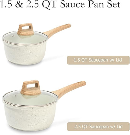 ESLITE LIFE 1.5 QT & 2.5 QT Sauce Pan Set - Image 2