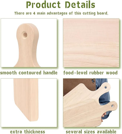 LZMS 4-Pack 13 1/2"x 7 1/2" Wood Serving Boards Set | Unfinished Wood Crafts - Image 4