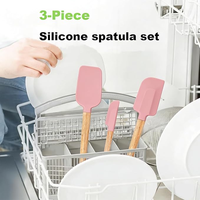 3-Piece Heat Resistant Silicone Spatula Set - Image 3