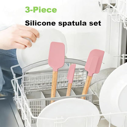3-Piece Heat Resistant Silicone Spatula Set - Image 3