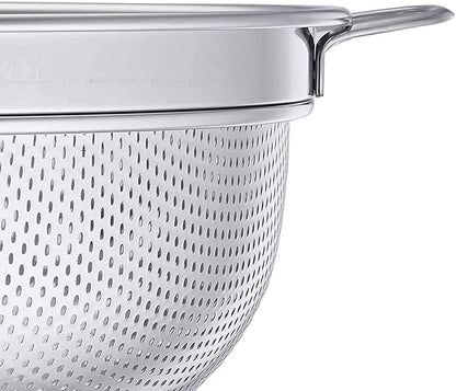 TeamFar Colander, 3qt Colander Strainer Stainless Steel, Solid Handle & - Image 5