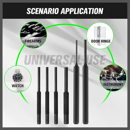 7-Piece Premium Roll Pin Starter Punch and Install Punch Set - Image 5