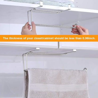 Paper Towel Hanger Holder Stainless Steel Kitchen Roll Paper Towel Holder - Image 5