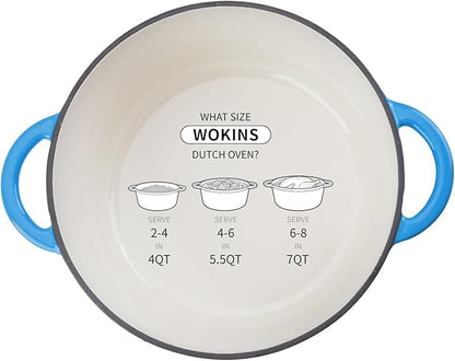 Enameled Cast Iron Dutch Oven - 7QT Pot - Image 9