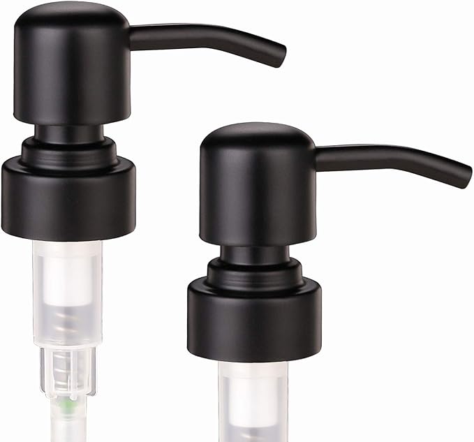 2 Pack Thick Clear Glass Pint Jar Soap Dispenser - Image 5