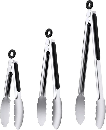 Stainless Steel Tongs Set, Food Grade Stainless Steel Kitchen Tongs, Heat by DAILYKISN