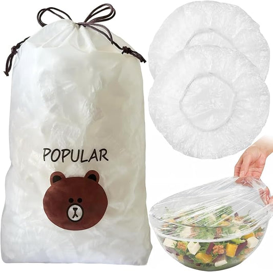 300pcs Plastic Bowl Covers Food Cover, Food Fresh Keeping Bags Elastic Reusable by Unknown