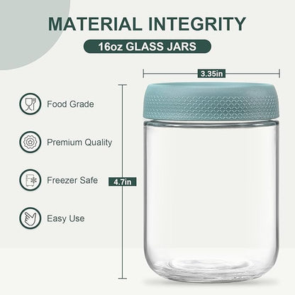 NETANY 12-pack 16oz Glass jars - Image 2