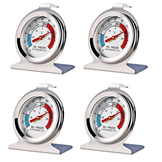 4 Pack Refrigerator Freezer Thermometer Large Dial Analog Thermometer by LinkDm