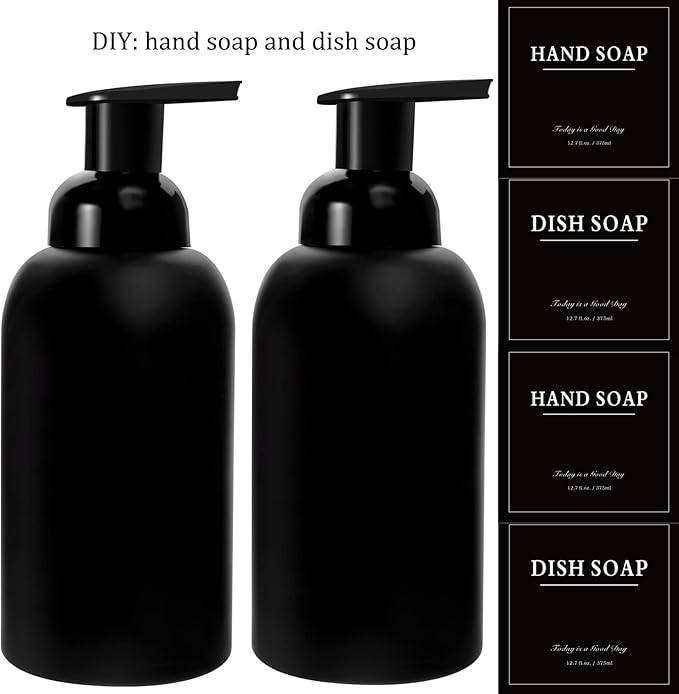 rejomiik 2 Pack Foaming Thick Glass Foam Hand Soap Dispenser - Image 8