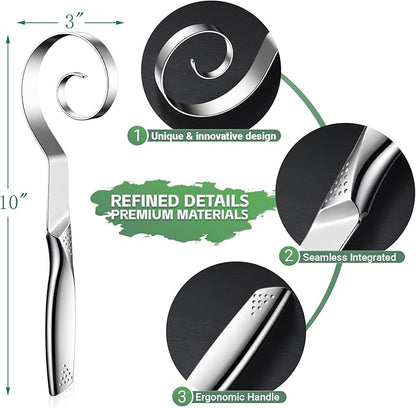 Seamless Danish Dough Whisk Stainless Steel Bread Sourdough Whisks - Image 2