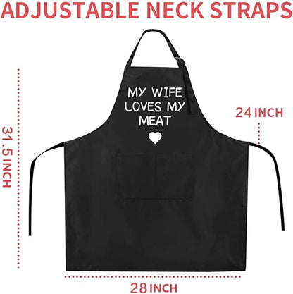 Rosoz Funny BBQ Black Chef Aprons - Image 4