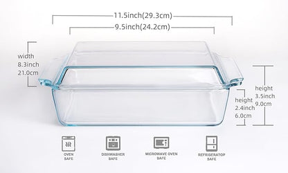 Rectangular Tempered Glass Casserole Dish, Tempered Glass Baking Dish - Image 2