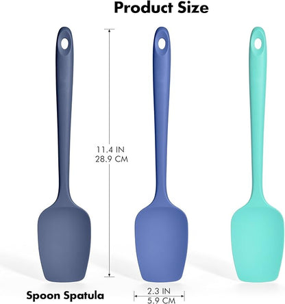 Silicone Spoonula Set: 600ºF Heat Resistant Food Grade Cooking Baking Utensils - Image 2