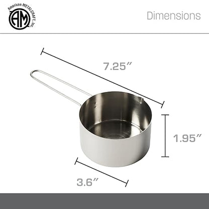 American Metalcraft MCW125 Stainless Steel Measuring Cup, Wire Handle, 1 - Image 4