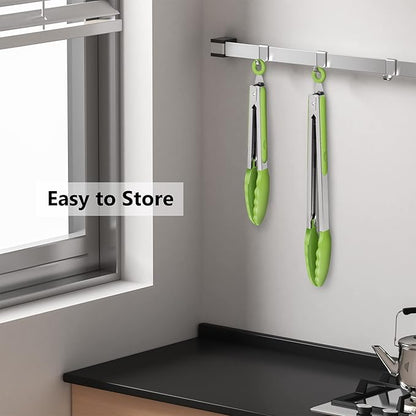 2 Pack Silicone Kitchen Tongs – 9" & 12" Set, Heat Resistant up to 500°F - Image 6