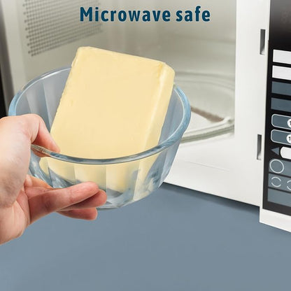 Freshmage Mixing Bowls with Airtight Lids Sets, 5 Packs Thick Glass Nesting - Image 7