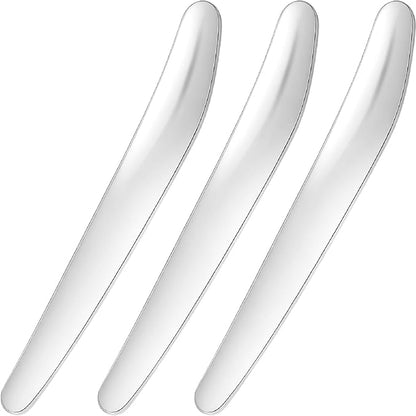 Pndeyo 3pcs Mini Stainless Steel Makeup Spatula, 2.87x0.49in Reusable Cosmetic by Pndeyo