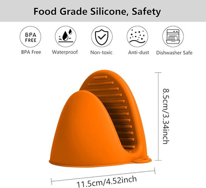 Oven Mitts Silicone Pot Holders Set Heat Resistant - Image 5