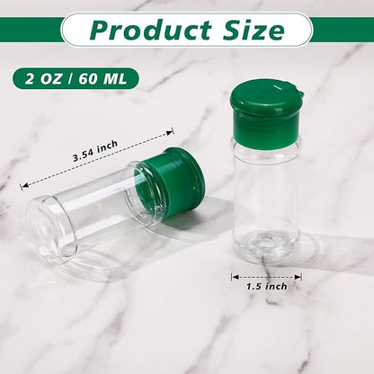 Amyhill 100 Pcs Plastic Spice Bottles Spice Jars - Image 2