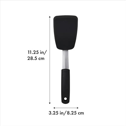 OXO Good Grips Small Silicone Flexible Turner Black & Good Grips Silicone - Image 6