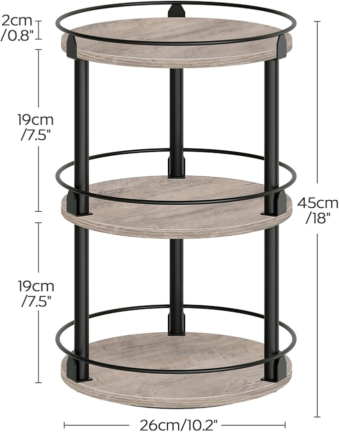 YATINEY Spice Rack, 3-Tier Turntable Organizer, Rotating Spice Rack Organizer - Image 7