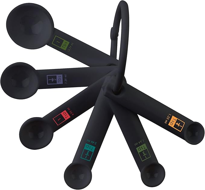 Fox Run Measuring Set, 6 Piece Plastic Measuring Spoon Set, 1/4 TSP to 1 TBL by foxrunbrands