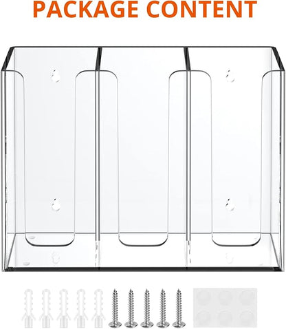 Richboom Acrylic Coffee Cup and Lid Storage Organizer Holder, 3 Compartments - Image 4