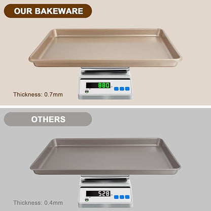Baking Sheet Pan Set of 3, Commercial Cookie Sheets - Image 4