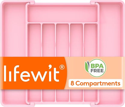 Lifewit Silverware Drawer Organizer, Expandable Utensil Tray by Lifewit