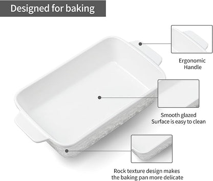 Dafuceramic Casserole Dishes for Oven, Baking Dishes, Ceramic Bakeware Sets of 4 - Image 3