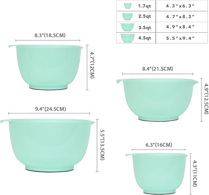 BoxedHome Nesting Plastic Mixing Bowl Set, 4 Piece Mixing Bowl Set - Image 4