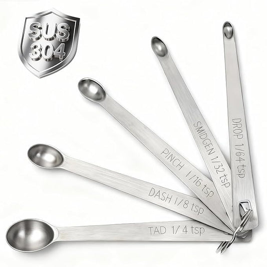 Mini Measuring Spoons Set, 18/8 Stainless Steel Teaspoon by BERYLER
