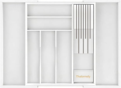 Bamboo Kitchen Drawer Organizer, Expandable Silverware Organizer - Image 2